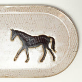 Brown Horse Ceramic Tray - Lone Fox