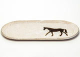 Brown Horse Ceramic Tray - Lone Fox