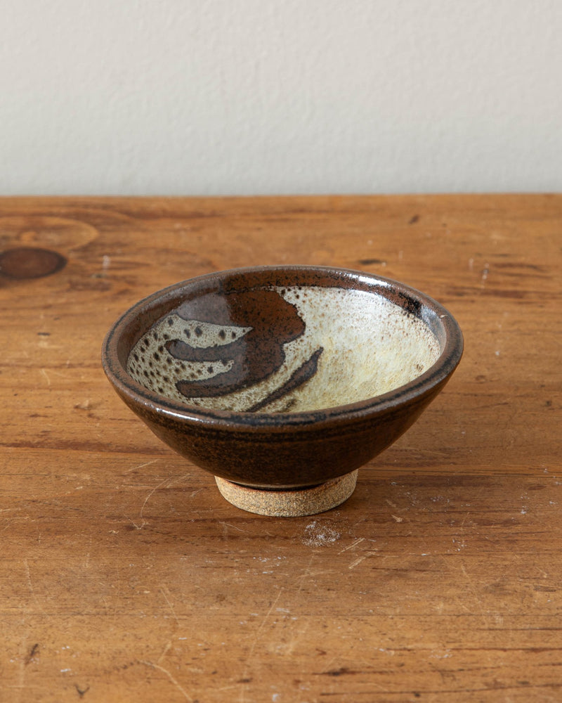 Brown/Cream Speckled Studio Bowl - Lone Fox