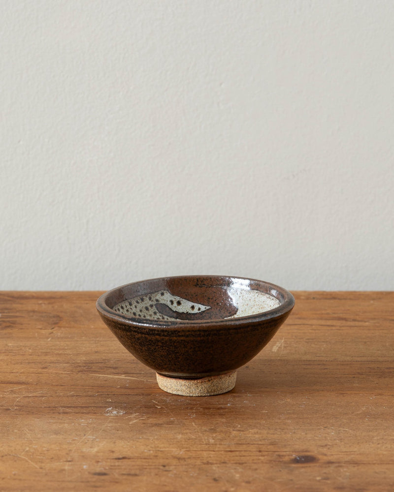 Brown/Cream Speckled Studio Bowl - Lone Fox