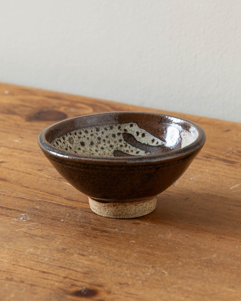 Brown/Cream Speckled Studio Bowl - Lone Fox