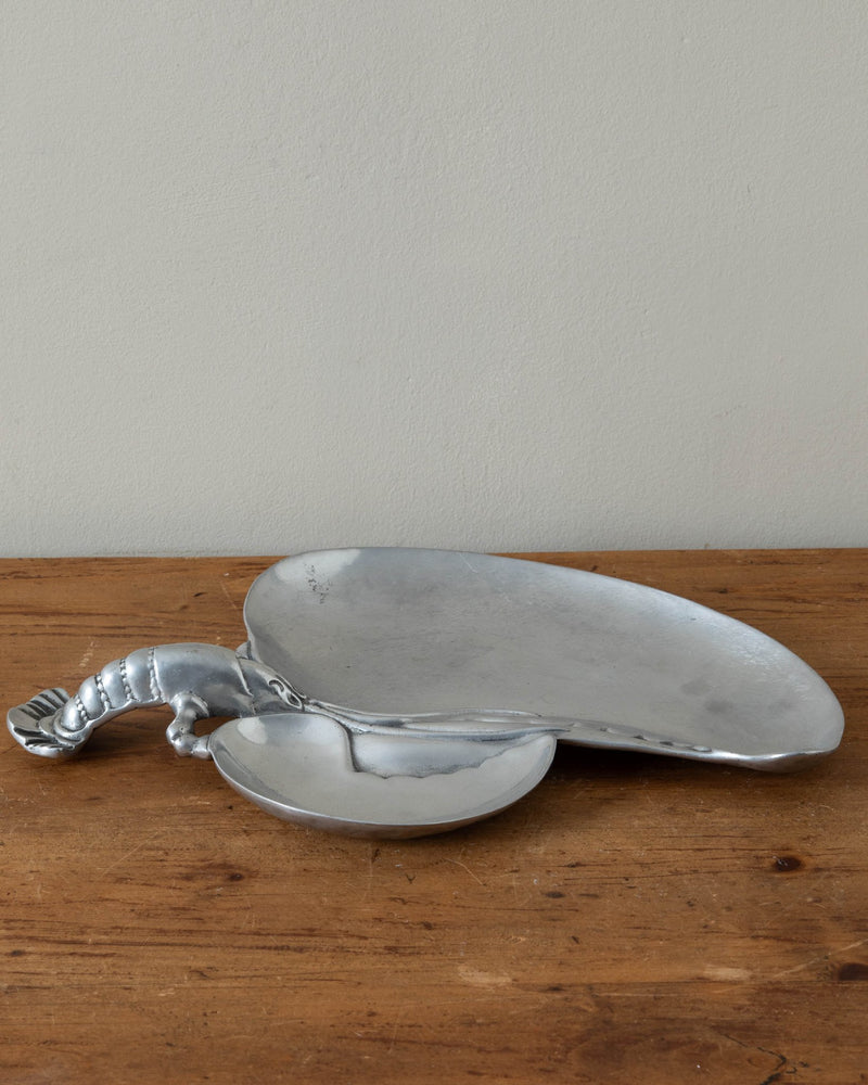 Bruce Cox Signed Aluminum Lobster Tray - Lone Fox