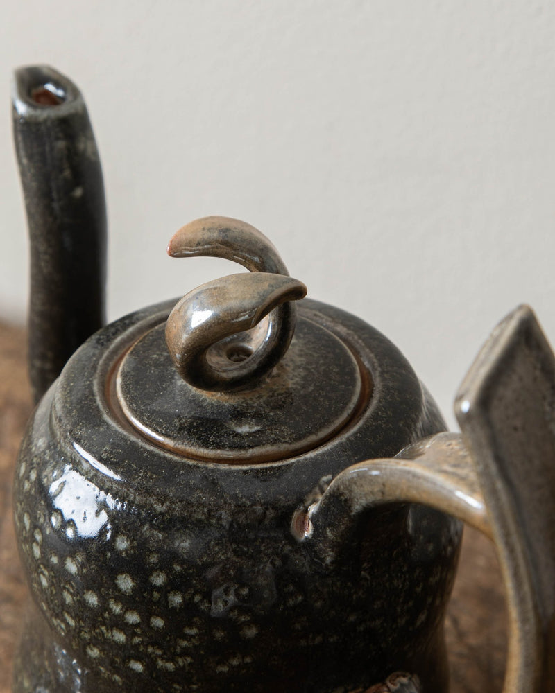 Brutalist Abstract Studio Pottery Teapot - Lone Fox