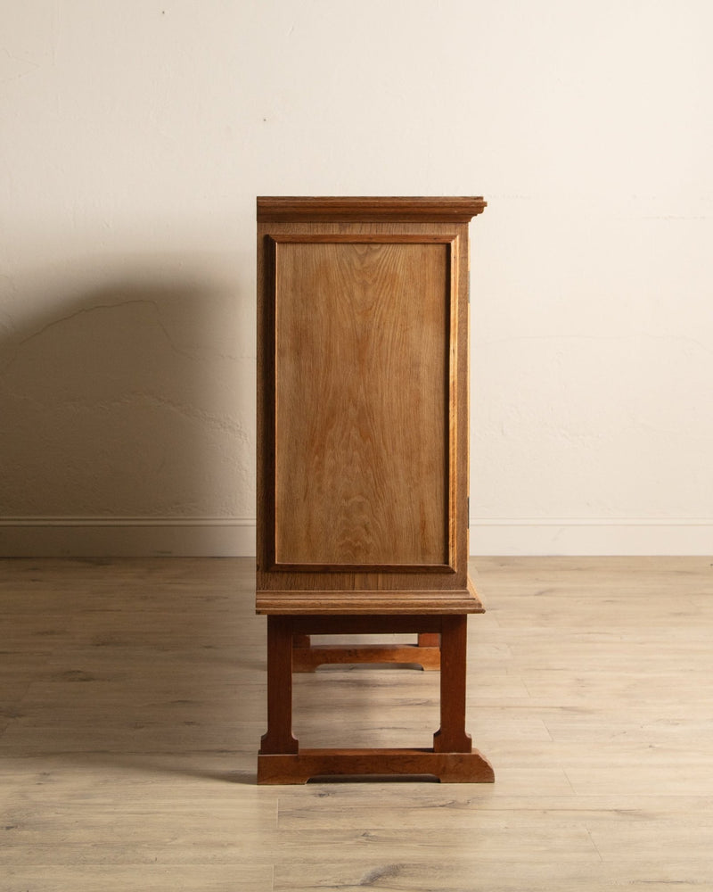 Brutalist Carved Oak Sideboard, Denmark, 1970's - Lone Fox