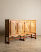 Brutalist Carved Oak Sideboard, Denmark, 1970's - Lone Fox