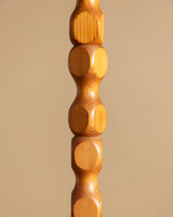 Brutalist Carved Pine Floor Lamp, Scandinavia, 1970's - Lone Fox