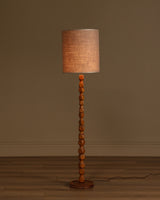 Brutalist Carved Pine Floor Lamp, Scandinavia, 1970's - Lone Fox