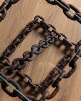 Brutalist Chain Link & Glass Side Tables, France, 1970's (2 Available) - Lone Fox