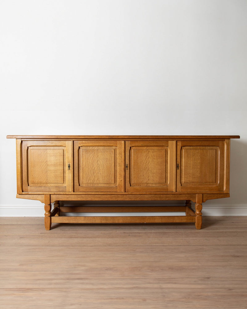 Brutalist Danish Oak Sideboard - Lone Fox