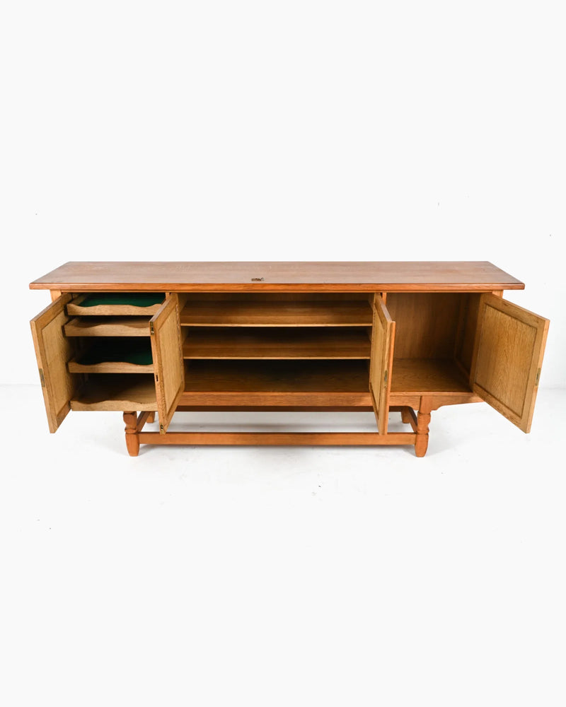 Brutalist Danish Oak Sideboard - Lone Fox