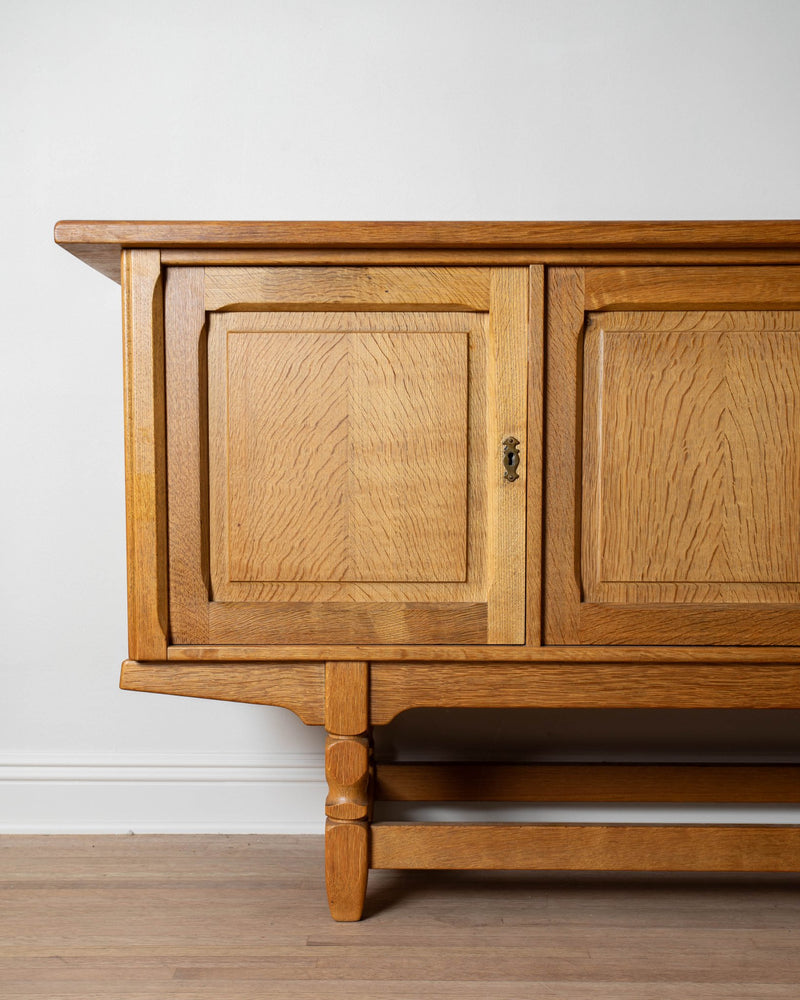 Brutalist Danish Oak Sideboard - Lone Fox