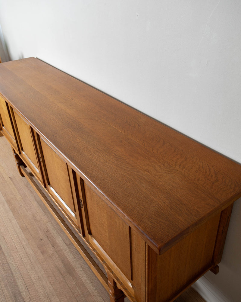 Brutalist Danish Oak Sideboard - Lone Fox