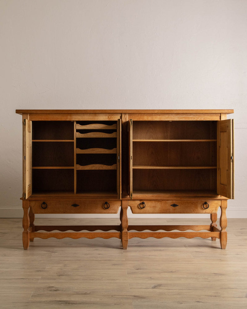 Brutalist Danish Oak Sideboard by Henning Kjaernulf, 1970's - Lone Fox