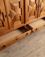Brutalist Danish Oak Sideboard by Henning Kjaernulf, 1970's - Lone Fox
