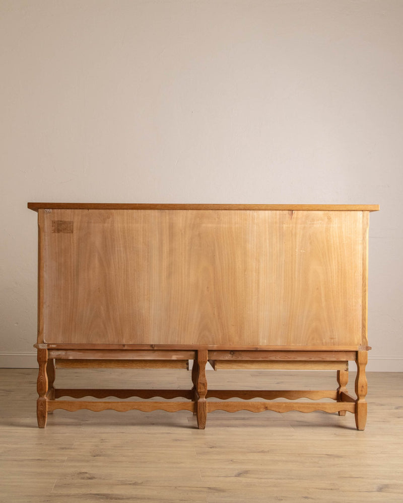 Brutalist Danish Oak Sideboard by Henning Kjaernulf, 1970's - Lone Fox