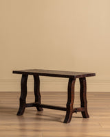 Brutalist Gouged Wood Side Table, France, 1950's - Lone Fox