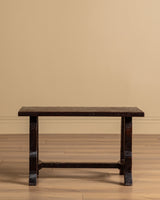 Brutalist Gouged Wood Side Table, France, 1950's - Lone Fox