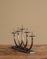 Brutalist Hammered Copper 5 Arm Candle Holder, 1960's - Lone Fox