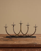 Brutalist Hammered Copper 5 Arm Candle Holder, 1960's - Lone Fox