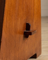 Brutalist Oak Accent Table w/ Mortis & Tenon Joinery, France, 1950's - Lone Fox