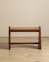 Brutalist Oak Accent Table w/ Mortis & Tenon Joinery, France, 1950's - Lone Fox