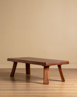 Brutalist Oak Coffee Table, Netherlands, 1970s - Lone Fox