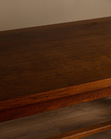 Brutalist Oak Dining Table w/ Two Leaves, France, 1960 - Lone Fox