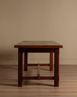 Brutalist Oak Dining Table w/ Two Leaves, France, 1960 - Lone Fox
