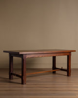 Brutalist Oak Dining Table w/ Two Leaves, France, 1960 - Lone Fox