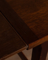 Brutalist Oak Dining Table w/ Two Leaves, France, 1960 - Lone Fox