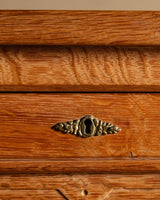 Brutalist Oak Executive Desk w/ Wavy Apron by Henry Kjaernulf, Denmark, 1960's - Lone Fox