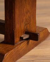 Brutalist Oak & Tile Coffee Table, Signed R. Blanchard, French, 1960s - Lone Fox