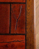 Brutalist Oak & Tile Coffee Table, Signed R. Blanchard, French, 1960s - Lone Fox