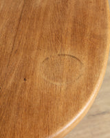 Brutalist Oak Trestle Base Expandable Dining Table, Denmark, 1970's - Lone Fox