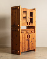 Brutalist Pine Christian IV Cabinet by Hans Fryndel, Denmark, 1970's - Lone Fox