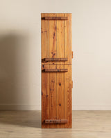 Brutalist Pine Christian IV Cabinet by Hans Fryndel, Denmark, 1970's - Lone Fox