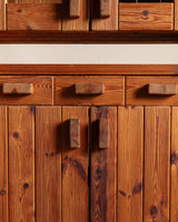 Brutalist Pine Christian IV Cabinet by Hans Fryndel, Denmark, 1970's - Lone Fox