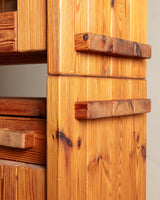 Brutalist Pine Christian IV Cabinet by Hans Fryndel, Denmark, 1970's - Lone Fox
