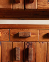Brutalist Pine Christian IV Cabinet by Hans Fryndel, Denmark, 1970's - Lone Fox
