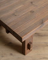 Brutalist Pine Coffee Table by Jens Lyngsoe, Denmark, 1970's - Lone Fox