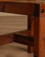 Brutalist Solid Wood Slatted Dining Chair, France, 20th Century (2 Available) - Lone Fox