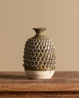 Brutalist Textured Studio Pottery Vase, American, 1980s - Lone Fox
