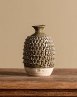 Brutalist Textured Studio Pottery Vase, American, 1980s - Lone Fox