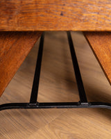 Brutalist Wood & Slate Coffee Table, Belgium, 1960's - Lone Fox