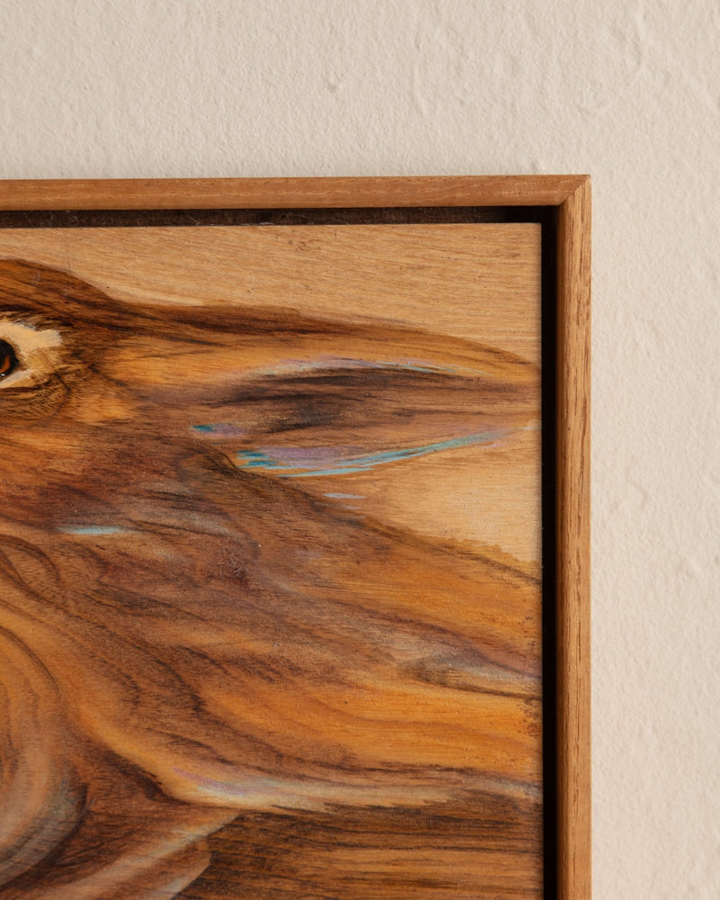 Bunnies painted on Wood by Louise Forbes, 1970's - Lone Fox