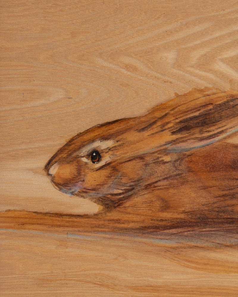 Bunnies painted on Wood by Louise Forbes, 1970's - Lone Fox