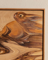 Bunnies painted on Wood by Louise Forbes, 1970's - Lone Fox
