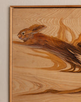 Bunnies painted on Wood by Louise Forbes, 1970's - Lone Fox