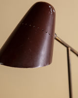 Burgundy Bauhaus Style Adjustable Desk Lamp, Italy, 1930s - 1950s - Lone Fox