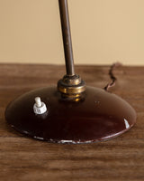 Burgundy Bauhaus Style Adjustable Desk Lamp, Italy, 1930s - 1950s - Lone Fox